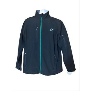 NHL | Dallas Stars Black Perf. Jacket Green STARS logo on back and chest Men's L